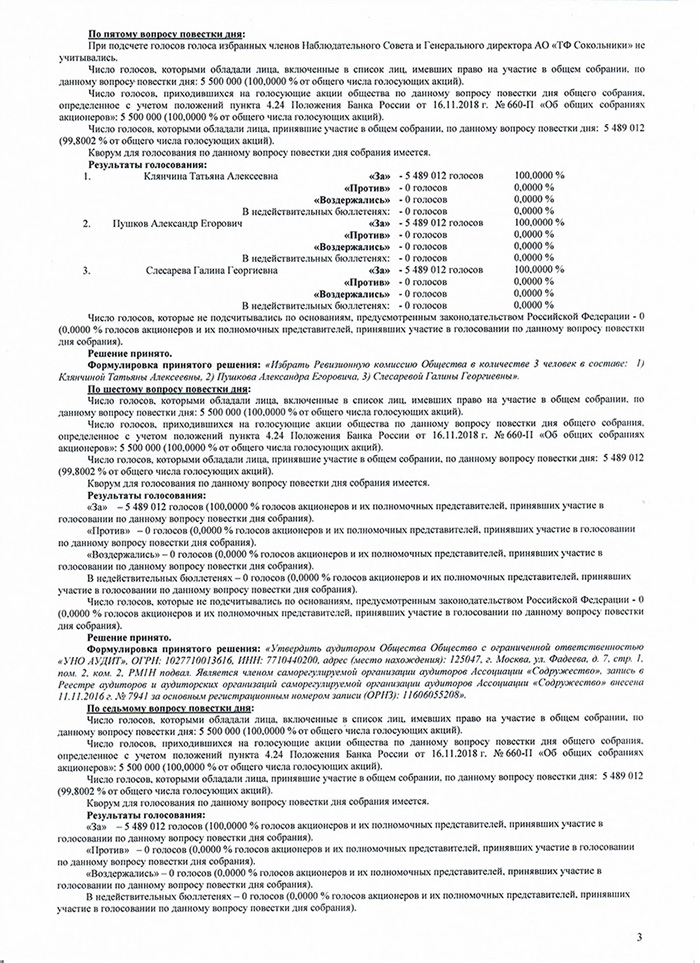 Отчет собрания