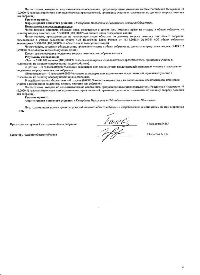 Отчет собрания