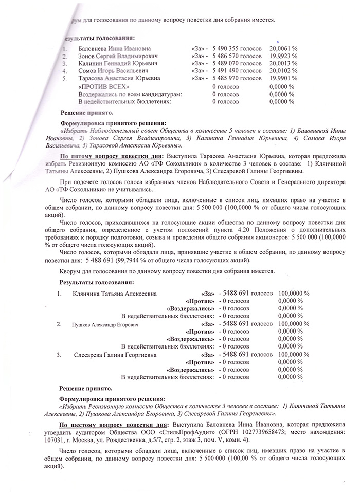 Протокол собрания